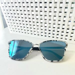 Blue tinted sunglasses
